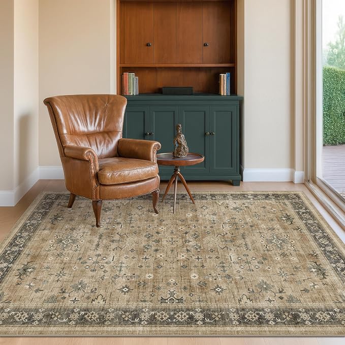 Hazo Haus Washable 3x6 Large Mudroom Area Rug, Bohemian Kitchen Floor Rug - Image 6