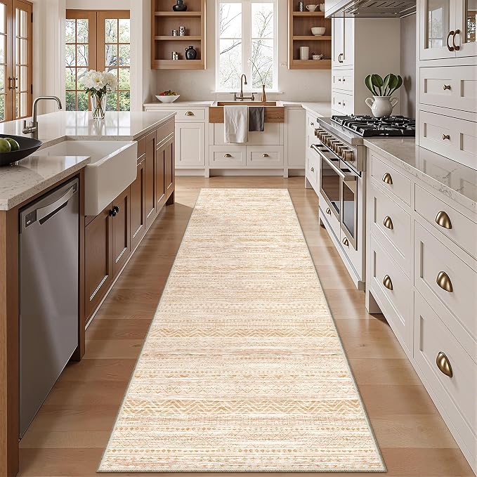 Miukiki 2x10 Runner Rug Moroccan Washable Hallway Runner Rug Non Slip Indoor by Miukiki