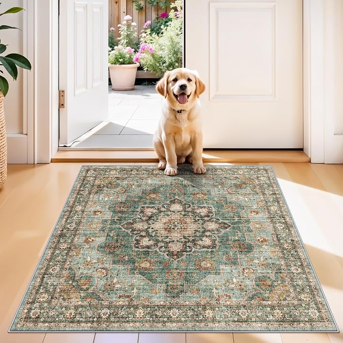 TOPRUUG Green Washable Entry Rug by TOPRUUG