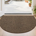 BEQHAUSE Dirt Trapper Door Mat 24" x 36" Half Circle Non-Slip Washable Doormats by BEQHAUSE