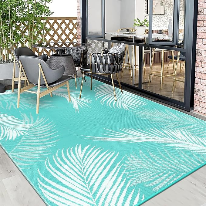 Pauwer Waterproof Outdoor Rug 6x9, Reversible Plastic Straw Patio Camping Rug - Image 7