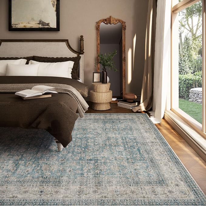 Machine Washable Living Room Rug: 6x9 Area Rugs - Image 3