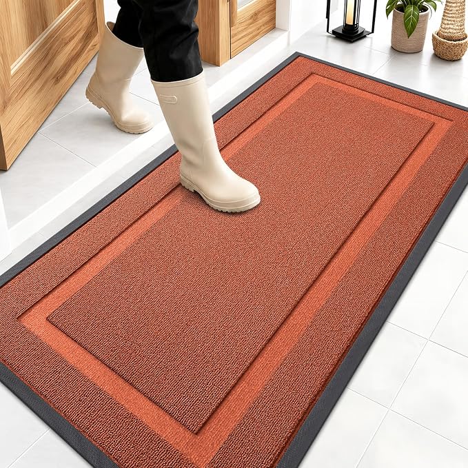 OLANLY Front Door Mat Indoor Outdoor Entrance, Waterproof All-Season, by OLANLY
