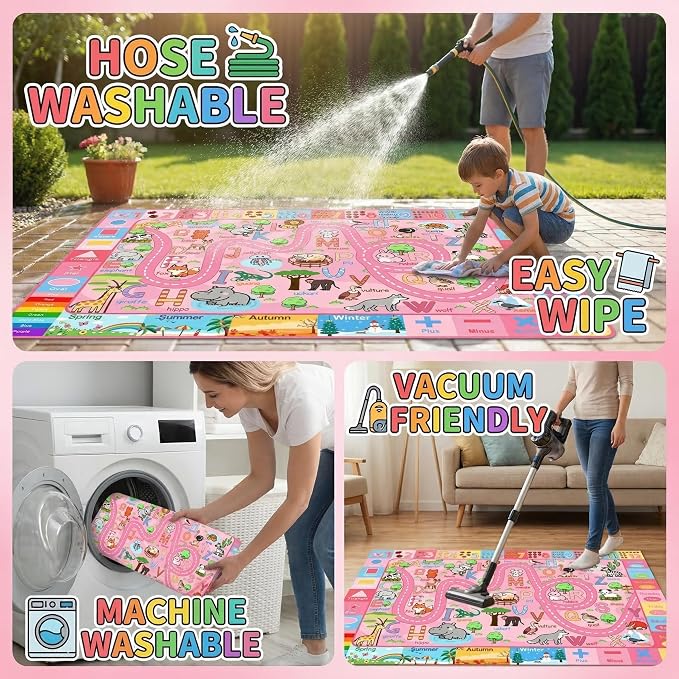 Alphabet Rug for Classroom, Kids Rugs for Playroom 3x5, Educational Area Rug - Image 6