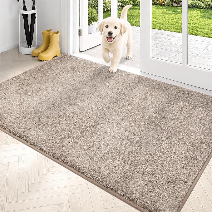 PURRUGS Dirt Trapping Door Mat 34" x 59", Non-Slip Machine Washable Entryway Rug by PURRUGS