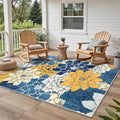 GENIMO Indoor Outdoor Area Rug 5'x7', Machine Washable Rugs by GENIMO