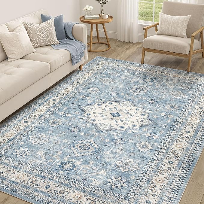 Vintage Living Room Area Rug 5x7 by COTILED