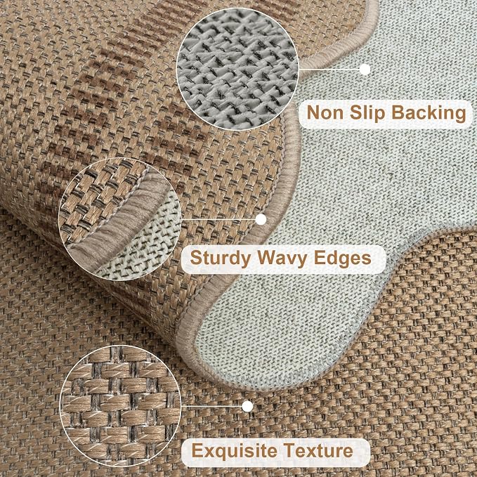 Easy Jute Outdoor Mats for Front Door, 2x3 Small Washable Kitchen Rugs - Image 4