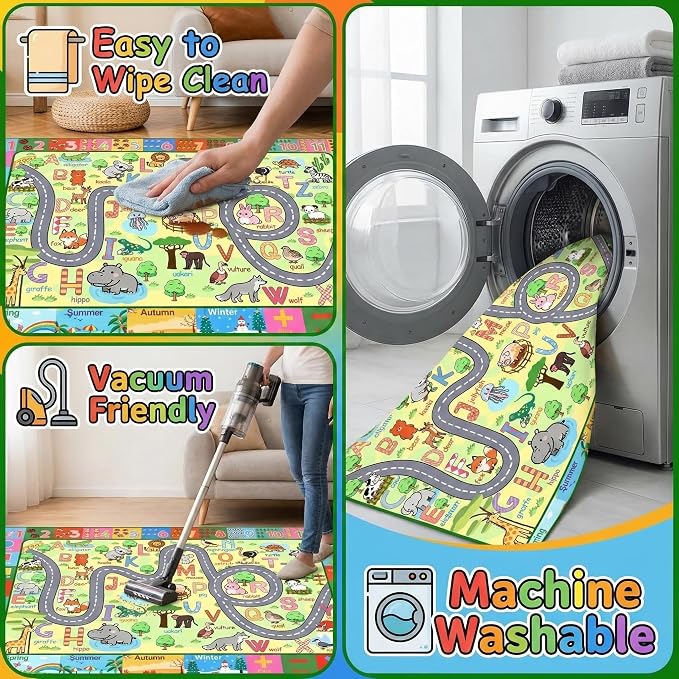 3x5 Feet Educational Area Rug Kids Rugs - Image 6
