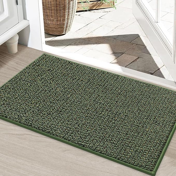 BEQHAUSE Dirt Trapper Door Mat 24" x 36", Non-Slip Washable Doormats Entrance by BEQHAUSE