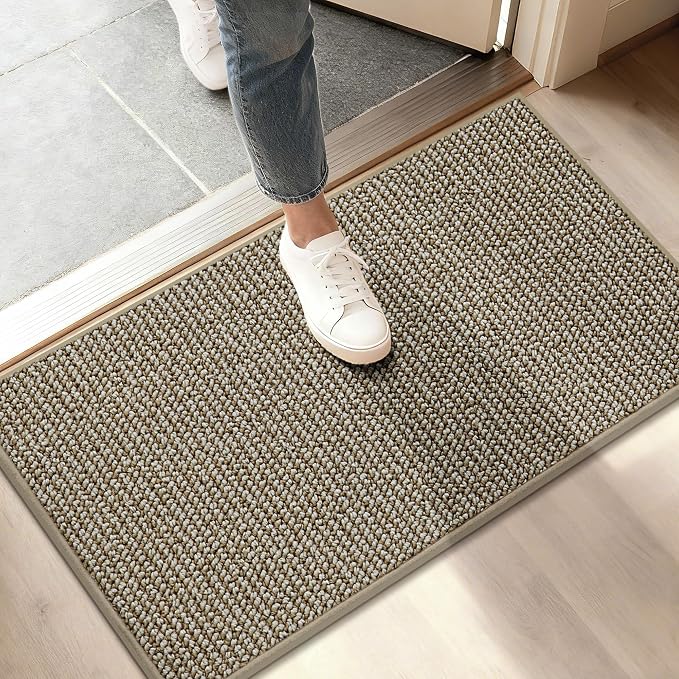 BEQHAUSE Dirt Trapper Door Mat 17"x30", Non-Slip Doormats Washable Entryway Rugs by BEQHAUSE