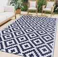 Smiry Waterproof Outdoor Rug 9x12 ft, Reversible Plastic Straw Patio Camping by Smiry
