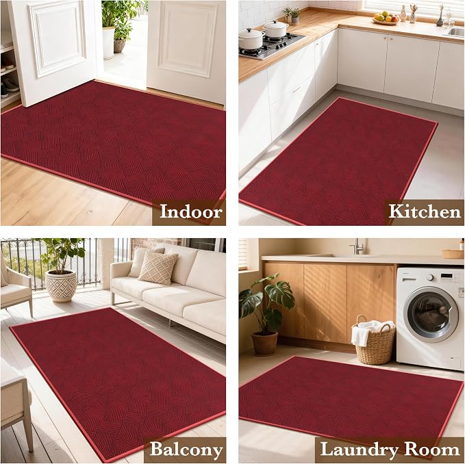 Indoor Door Mat 36"x59" Large, Low-Profile Welcome Front Door Mat Indoor - Image 7
