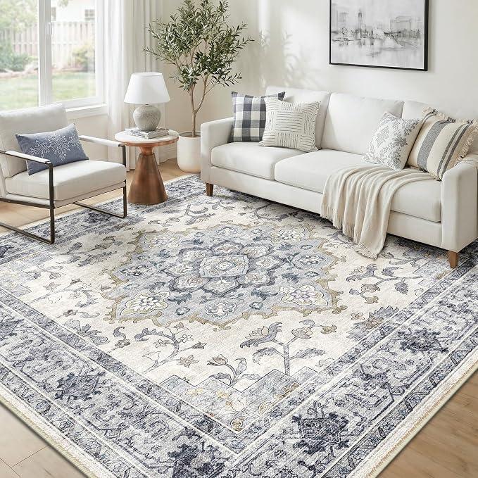 CAPALOCA Machine Washable Rugs Nursery Rug Sq8ft Cute Girl Non Slip Low Pile by CAPALOCA