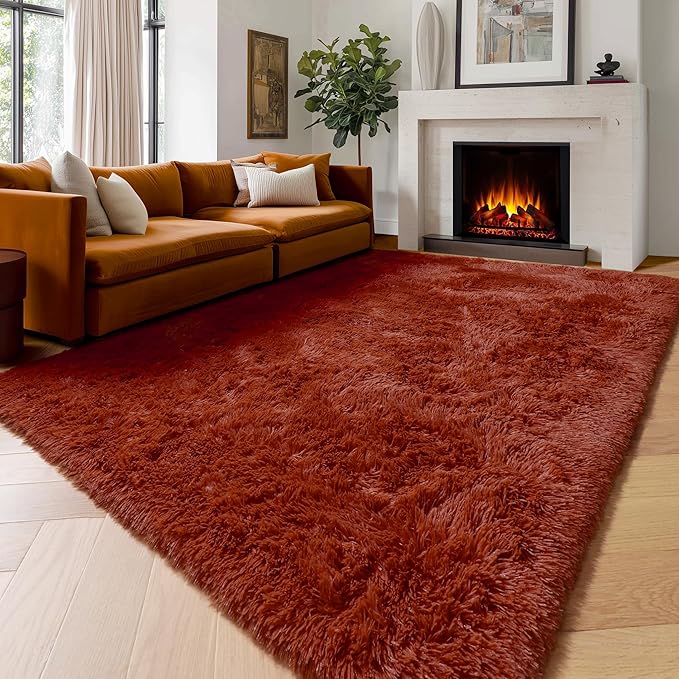 Amdrebio Terracotta Rust Area Rugs - Image 5