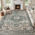6x9 Area Rugs Living Room: Washable Vintage Rug Large Non-Slip Stain Resistant by JessibouAreaRug