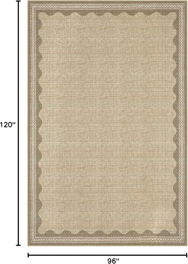 GarveeHome Scalloped Washable 8x10 Rug - Image 2