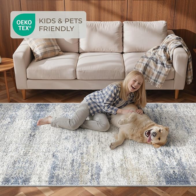 3x5 Washable Area Rug for Entryway, Soft Kitchen Rugs Non Slip for Dining Room - Image 9