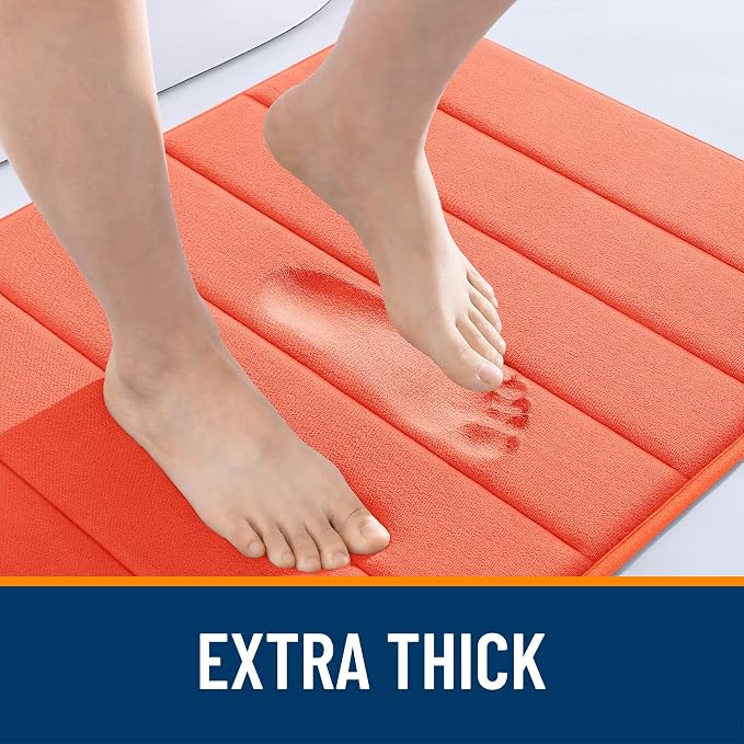 OLANLY Memory Foam Bath Mat 59x35, Super Soft Absorbent Bathroom Rugs, Quick Dry - Image 6