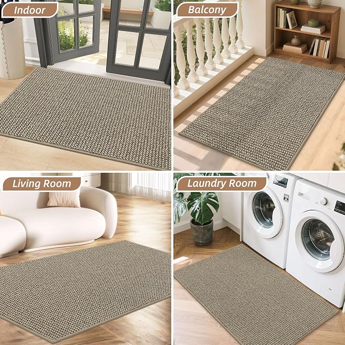 BEQHAUSE Dirt Trapper Door Mat 20" x 32", Non-Slip Washable Doormats Entrance - Image 8
