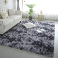 KICHOWUA 4x6 Dark Grey Fluffy Shag Rug by KICHOWUA