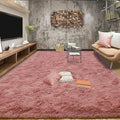 Tepook Blush Pink Area Rugs for Living Room Girls Bedroom, 6x9 Fluffy Shaggy by Tepook