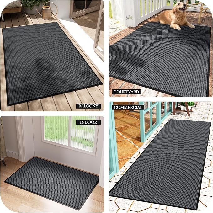 Front Door Mat, Non-Slip Welcome Mat, Absorbent & Dirt Resistant, Low Profile - Image 8