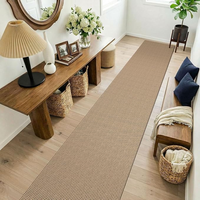 KOZYFLY Boho 2x14 Runners Rugs for Hallway, Long Washable Runner Rug, Woven Non - Image 8