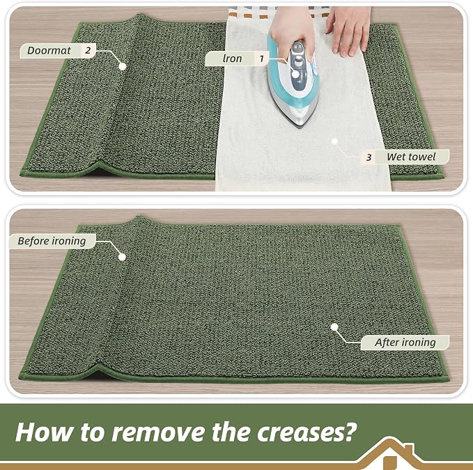 BEQHAUSE Dirt Trapper Door Mat 20" x 48", Non-Slip Washable Doormats Entrance - Image 9
