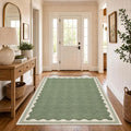 GarveeHome Scalloped 4x6 Rug Non-Slip Washable Low-Pile Carpet by GarveeHome