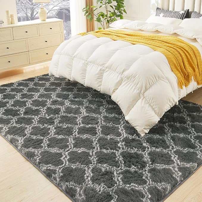 Litanika 5x8 Geometric Shag Area Rug - Image 3