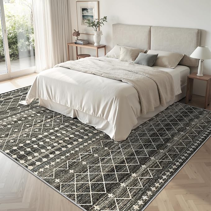 Miukiki 6x9 Area Rug for Living Room Moroccan Washable Rugs Non Slip Indoor - Image 8