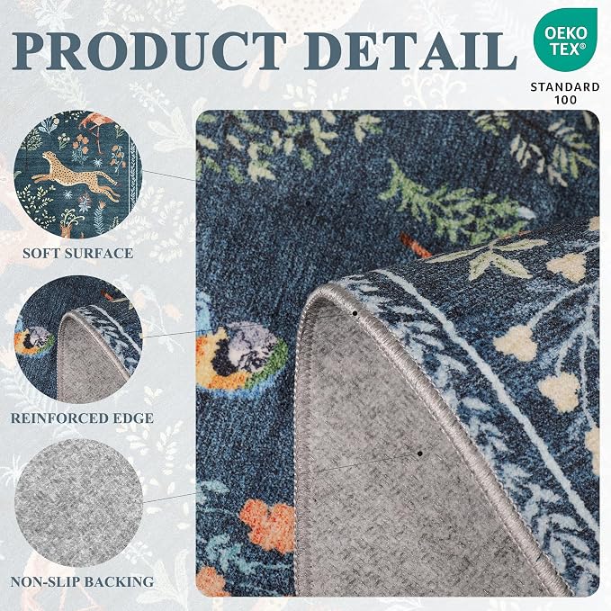 DUKINO 2x10 Rug for Hallway, Washable Kitchen Runner Rug - Image 4