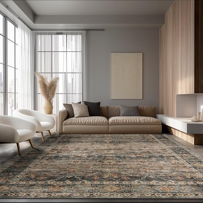 Ruaruarug Washable Area Rug 9x12 by Ruaruarug