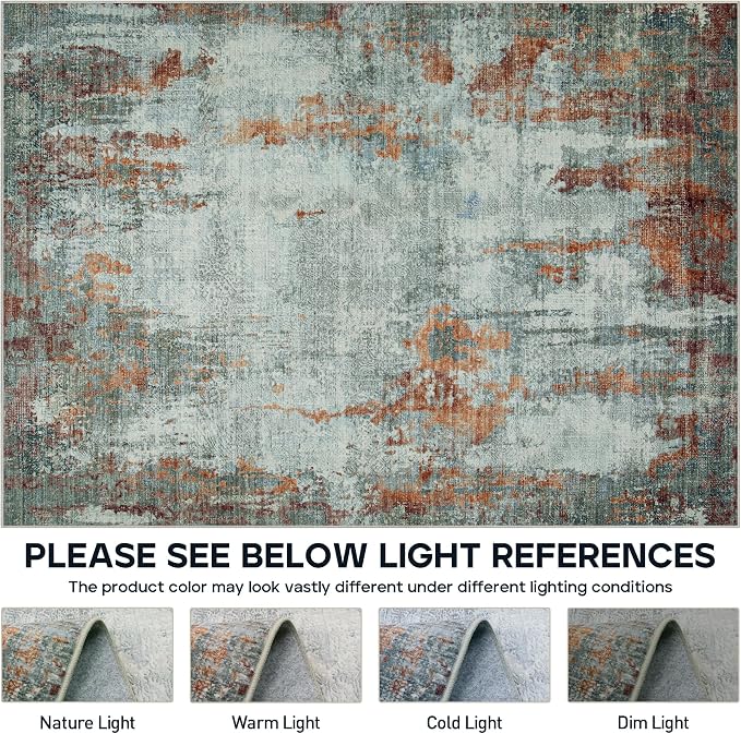 5x7 Area Rugs for Living Room Rug Washable: Modern Rug for Dining Room Bedroom - Image 8