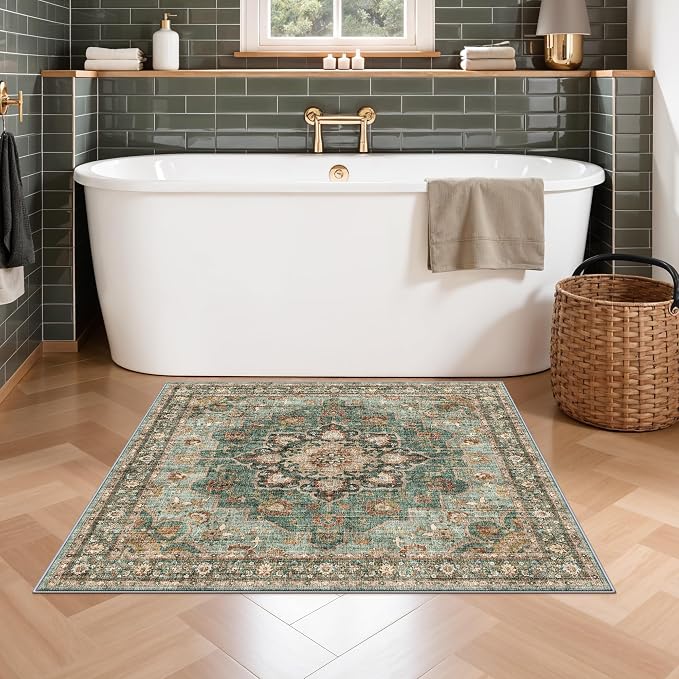 TOPRUUG Green Washable Entry Rug - Image 6