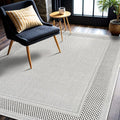 CAMILSON Easy Jute Rug 4x6, Indoor Outdoor Off-White Color Fiber Area Rugs by CAMILSONIndoorOutdoorAreaRugs