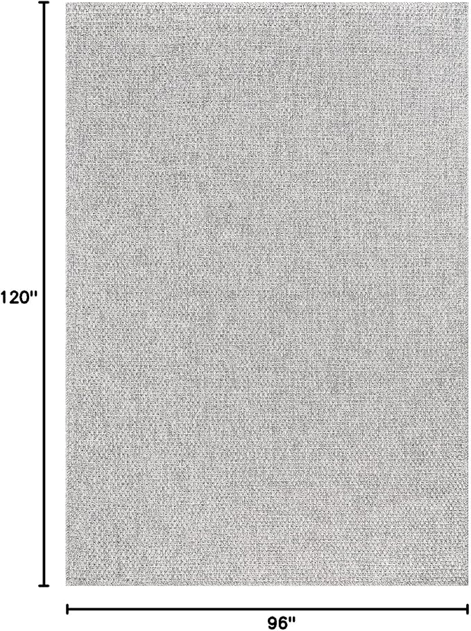 CAMILSON Easy Jute Rug 8x10, Indoor Outdoor Grey Color Area Rugs - Image 2