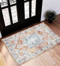 CHAMPLANT Area Rug 2x3 Washable Rug Door Mat Vintage Distressed Rug Doormat by CHAMPLANT