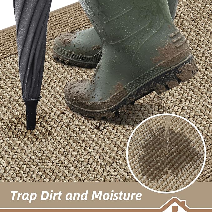 BEQHAUSE Indoor Door Mat 24" x 60", Dirt Trapper Door Mats Non-Slip Entryway - Image 3