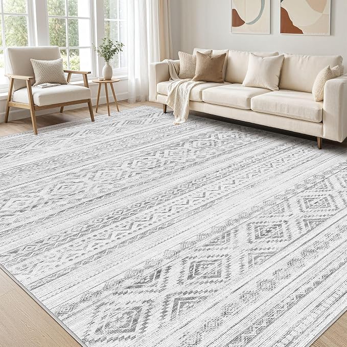 cotiled 8x10 Area Rugs Living Room Rug: Washable Boho Rugs by COTILED