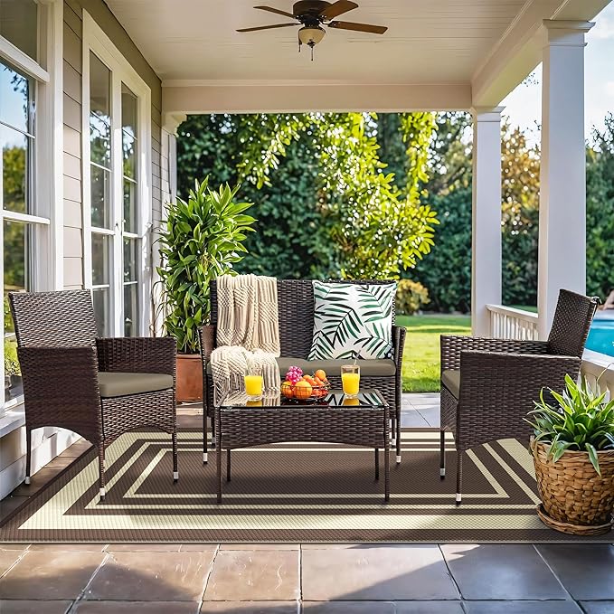 GENIMO 6' x 9' Outdoor Rug Waterproof - Image 7