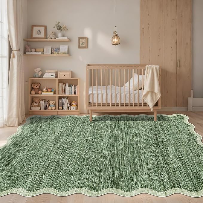 GarveeHome Scalloped Washable Rug 5x7 Area Rugs - Image 2