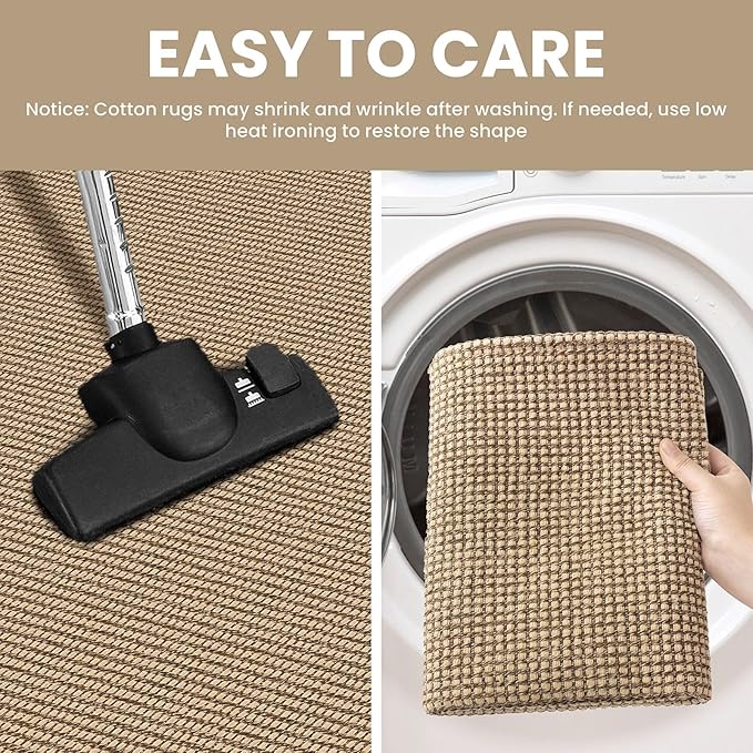 IOHOUZE Small Area Rug 2x3 Washable Woven Rugs - Image 4
