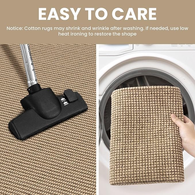 IOHOUZE Washable Runner Rug 2.6x8 Non Slip Rubber Backed Wide Hallway Runner - Image 4