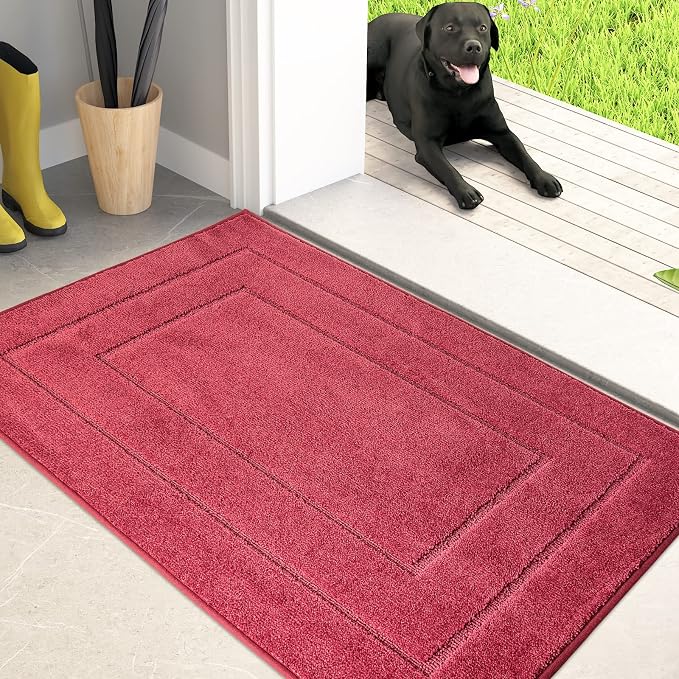 PURRUGS Dirt Trapping Door Mat 20" x 31.5", Non-Slip/Skid Machine Washable by PURRUGS