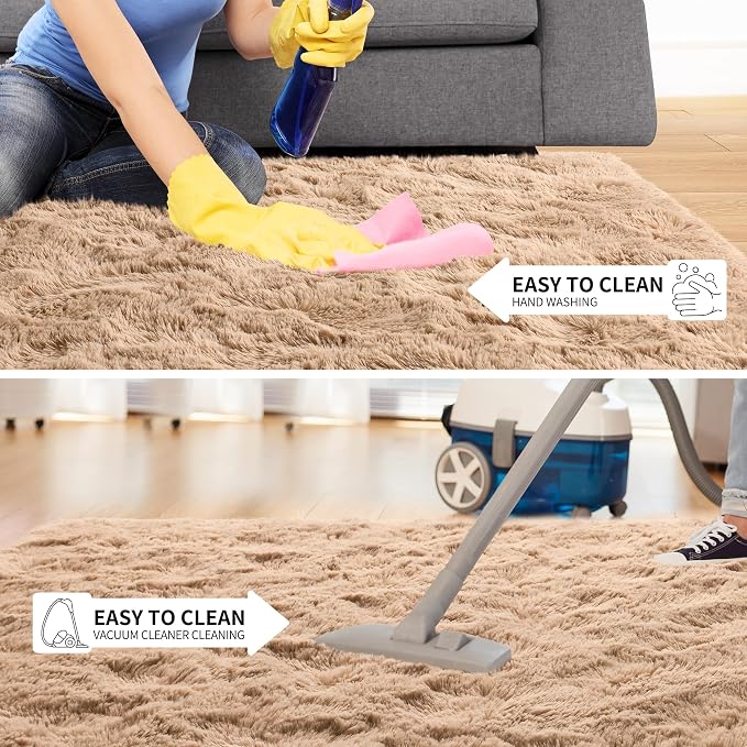 Tepook Super Soft Fluffy Rugs for Bedroom, Shag 5x8 Area Rugs for Living Room - Image 7