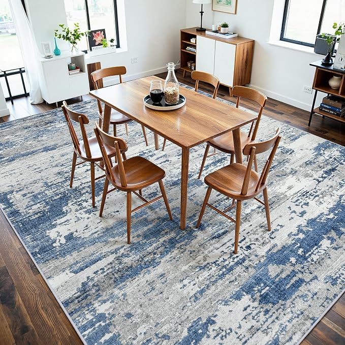 Area Rugs 8x10 Living Room: Large Soft Washable Rug Modern Abstract Anti-Skid - Image 6