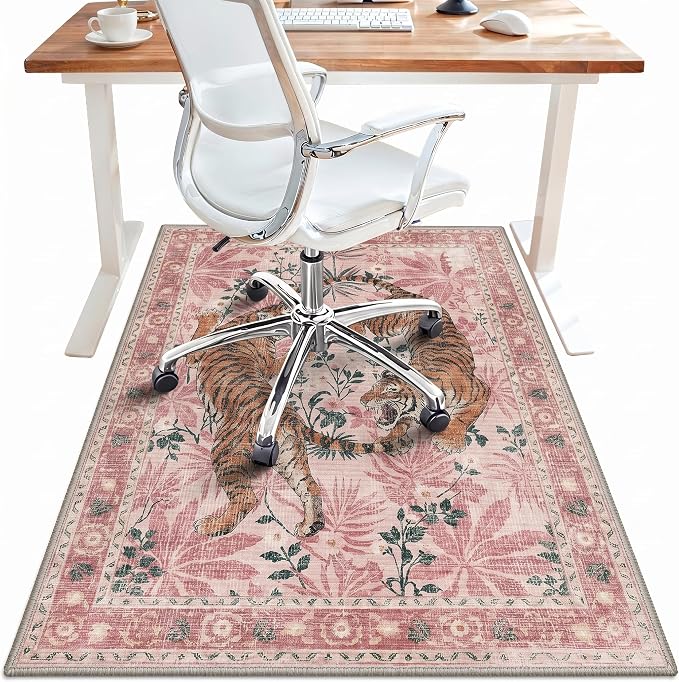 36"x48" Office Chair Mat for Hardwood Tile Floor, Under Desk Carpet Protector by BESBLEE