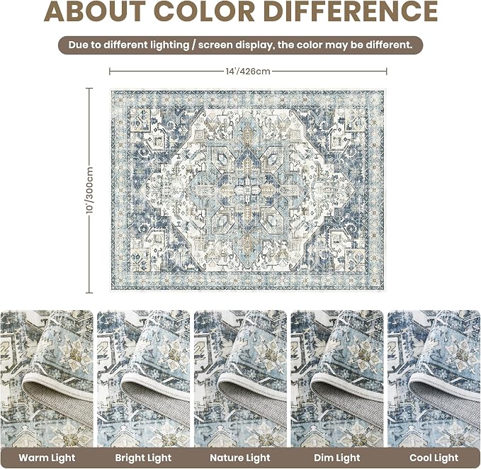 zesthome 10x14 Area Rugs-Washable Rug - Image 2